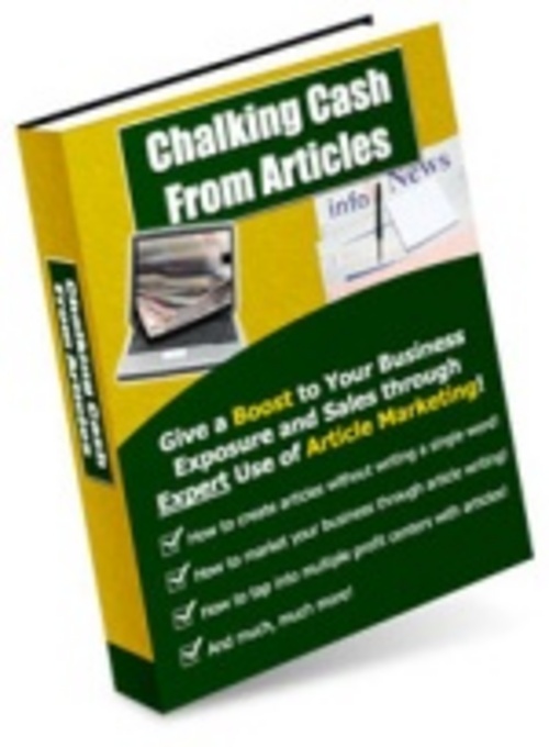 Product picture Chalking Cash from Articles - The art of making money online